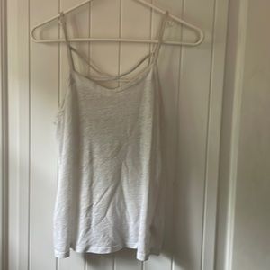 White strappy tank top